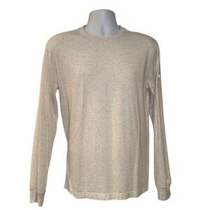 Fabletics Long Sleeve Tee Men’s XS – Oatmeal Heather Soft Stretch Crewn